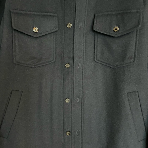 Men’s J.Lindeberg Navy Wool Overshirt - Picture 3 of 7